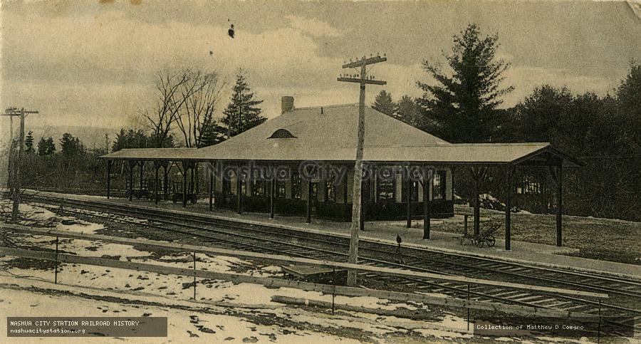 Postcard: Boston & Maine Railroad Station. Candlemas Day 1906